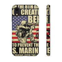 Military-Themed Phone Case - 'God Created Beer' Design
