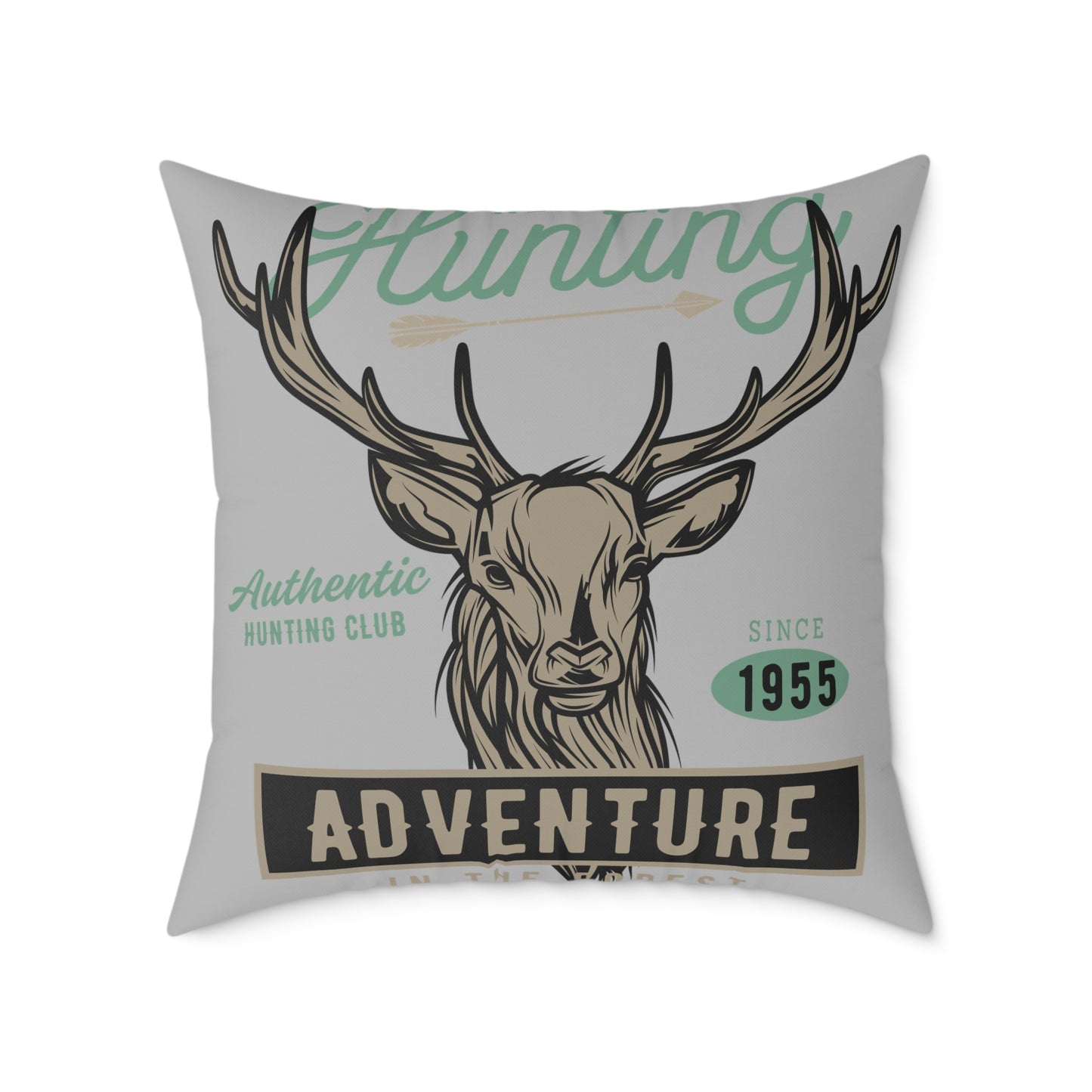 Adventure Hunting Club Pillow - Rustic Home Decor