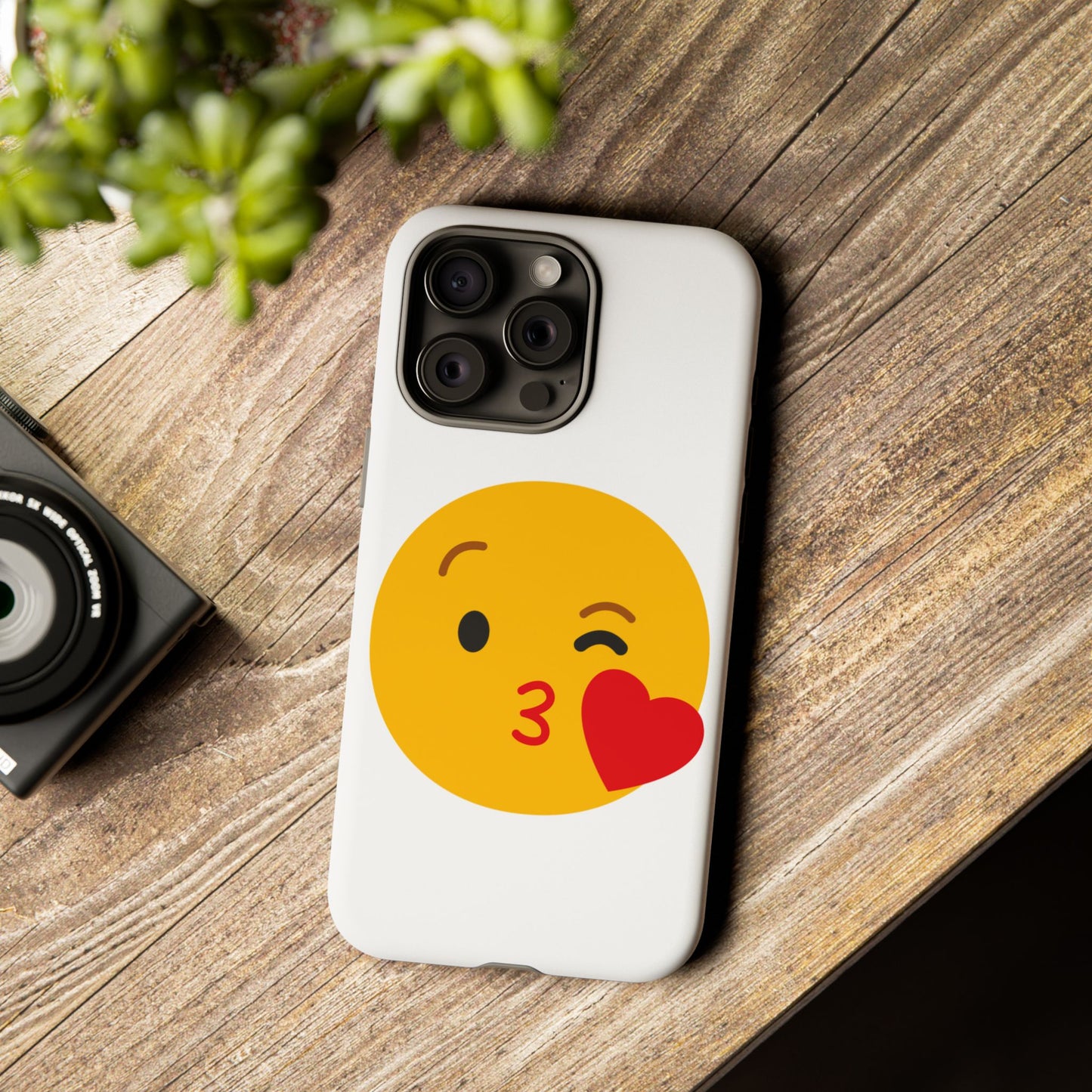 Cute Emoji Phone Case - Kissy Face Design for Stylish Protection