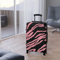 Wild Pink Zebra Pattern Suitcase – Stylish Travel Luggage for Fashion-Forward Adventurers