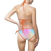 Pastel Tie-Dye Women's Bikini Swimsuit – Dreamy Summer Beachwear  Turn heads with this soft, colorful bikini made for sunny escapes.