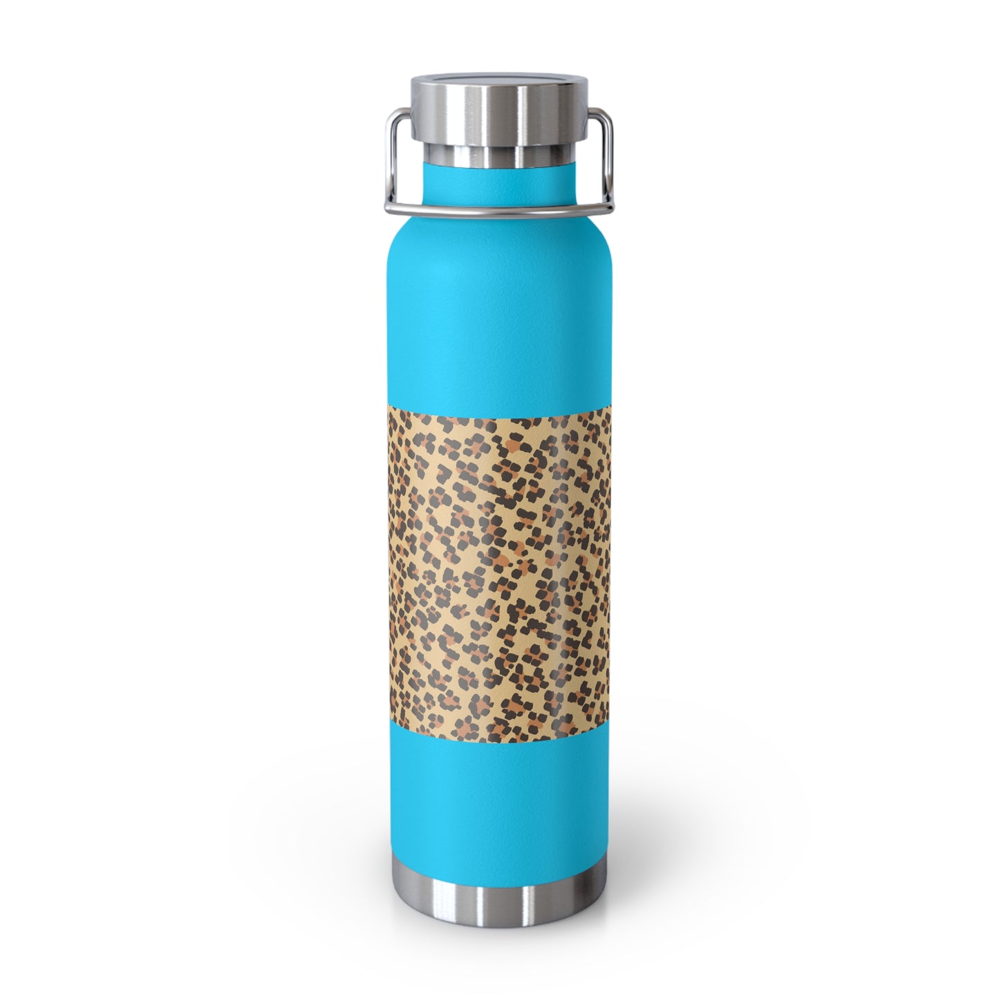 Leopard Print Insulated Water Bottle - 22oz Reusable Copper Thermos