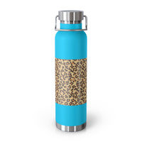 Leopard Print Insulated Water Bottle - 22oz Reusable Copper Thermos