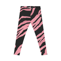 Stylish Pink Tiger Stripe Women's Casual Leggings