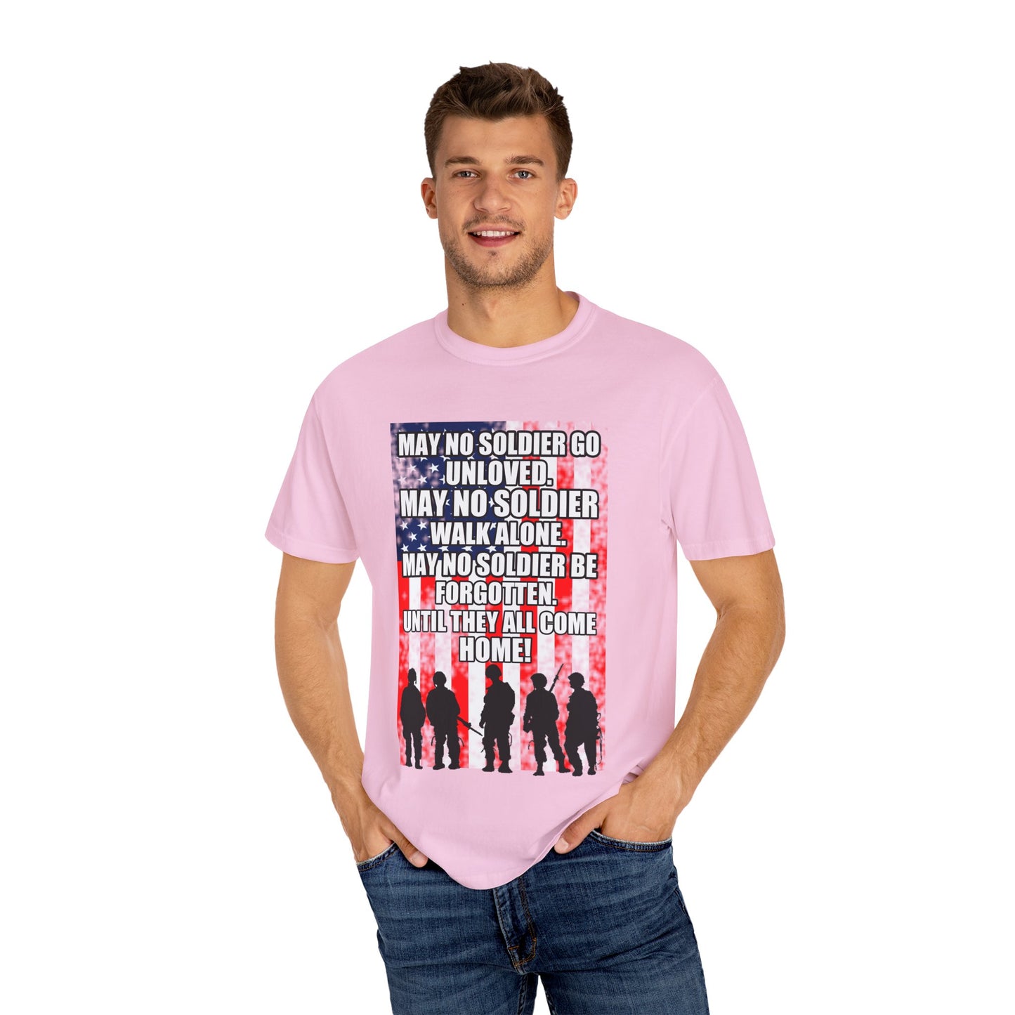Patriotic T-shirt for Veterans, Memorial Day, Independence Day, Military Support, Casual Wear, Unisex Tee