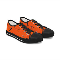 Vibrant Orange Marble Women's Low Top Sneakers