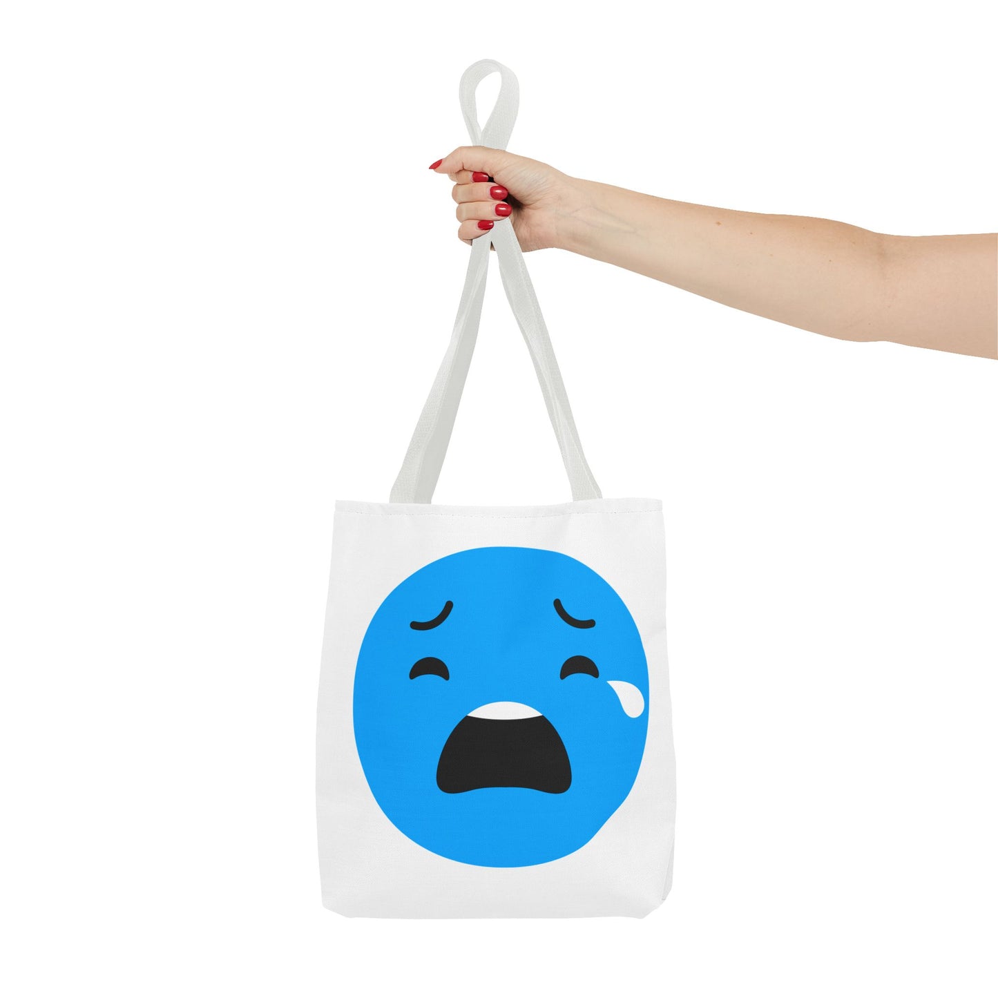 Emotional Expression Tote Bag - Cute Sad Face Design