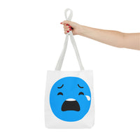 Emotional Expression Tote Bag - Cute Sad Face Design