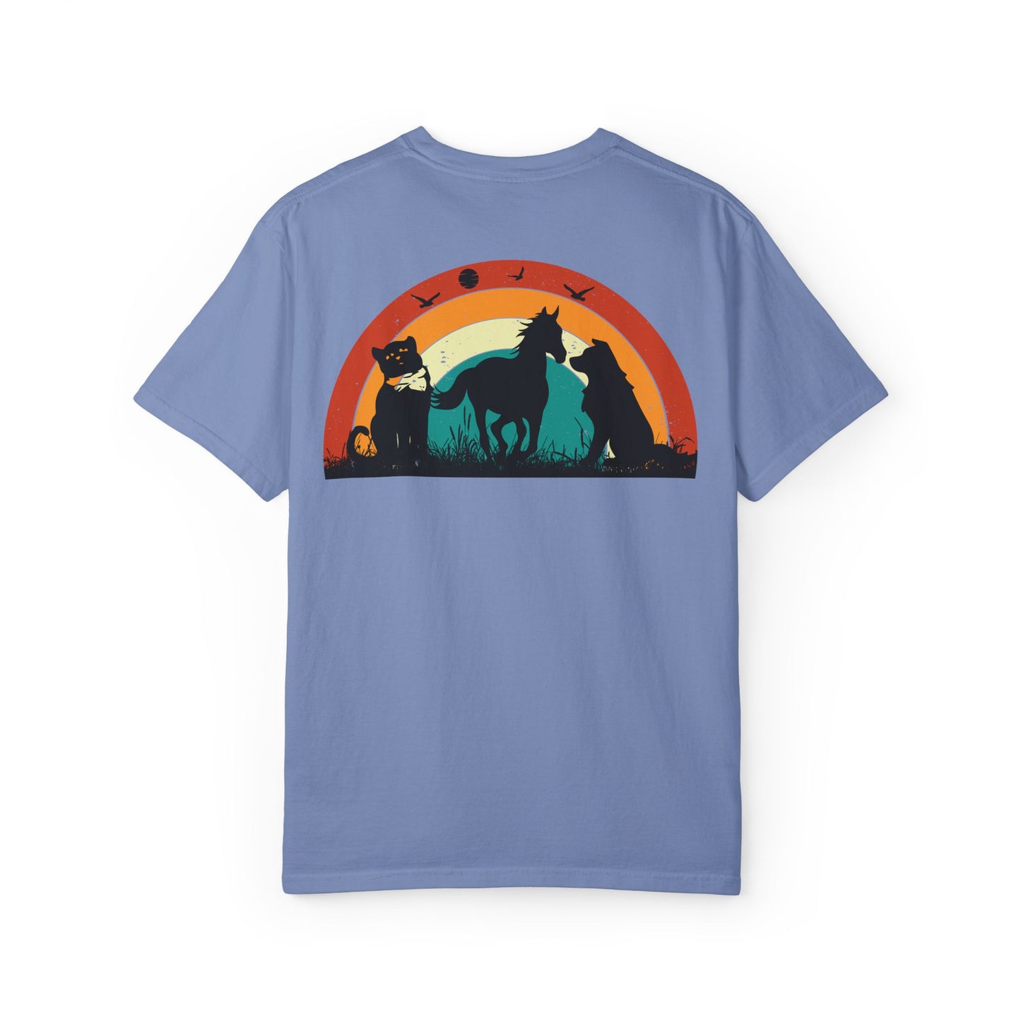 Rainbow Animal Scene Unisex T-Shirt - Nature Lover's Gift
