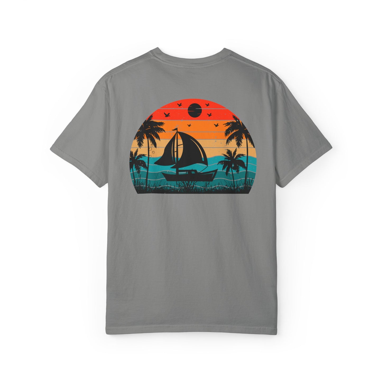 Sunset Sail Unisex Garment-Dyed T-Shirt | Beach Vibes Tee