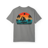 Sunset Sail Unisex Garment-Dyed T-Shirt | Beach Vibes Tee