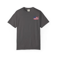 Patriotic Garment-Dyed T-Shirt - Vintage American Flag Design