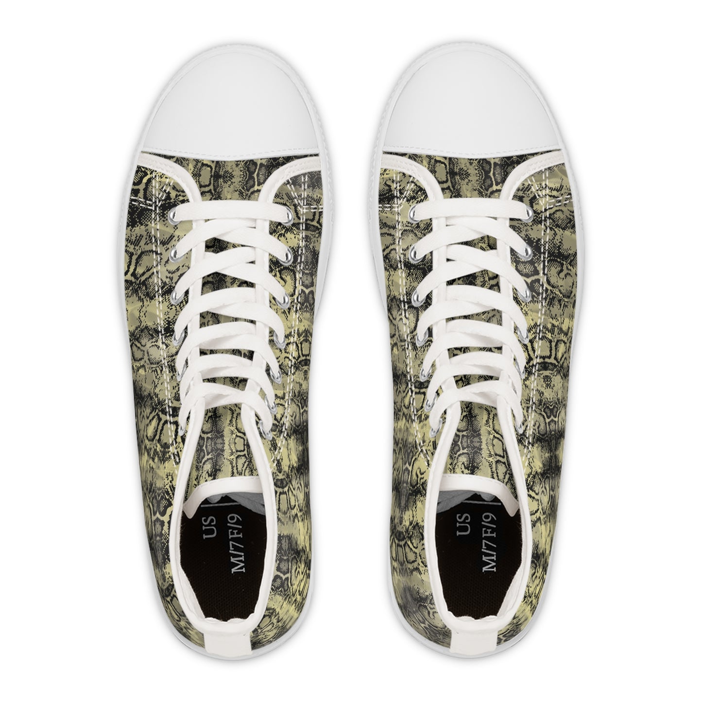 Stylish Women's High Top Sneakers – Python Print Fashion Footwear
