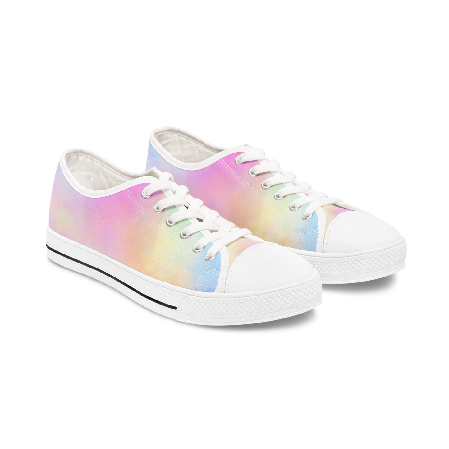 Pastel Gradient Women's Low Top Sneakers - Stylish & Comfortable Casual Footwear
