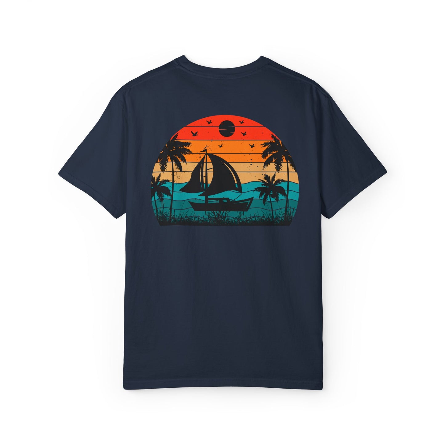 Sunset Sail Unisex Garment-Dyed T-Shirt | Beach Vibes Tee