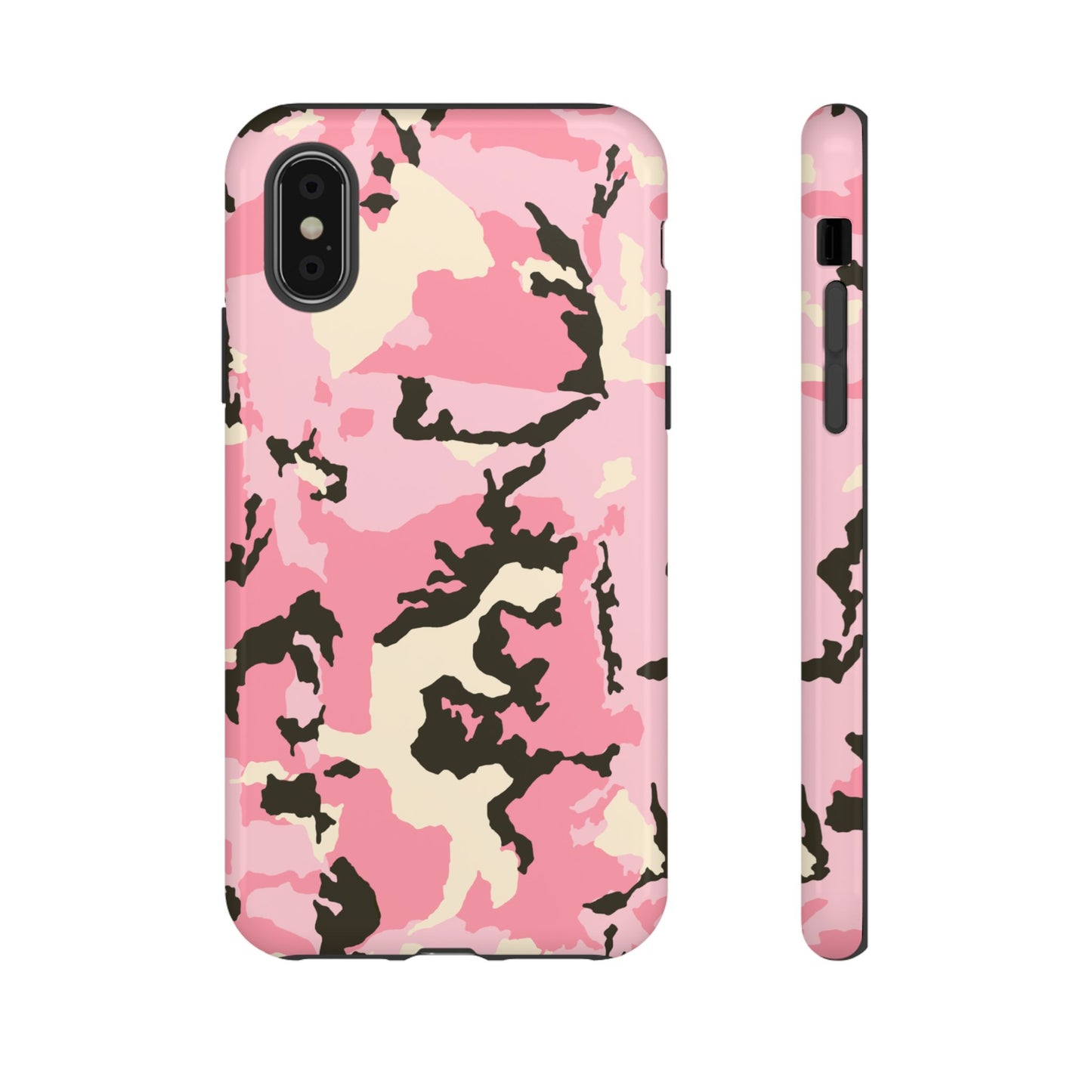Stylish Tough Phone Case – Pink Camo Design for Bold Protection  Make a statement while keeping your phone safe with this eye-catching pink camouflage case that blends fashion with durability.