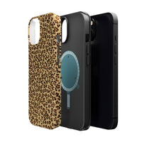 Leopard Print Magnetic Tough Case for iPhone – Bold Style, Rugged Protection  Make a fierce statement while keeping your iPhone safe with this stylish and durable magnetic tough case featuring a trendy leopard print design.