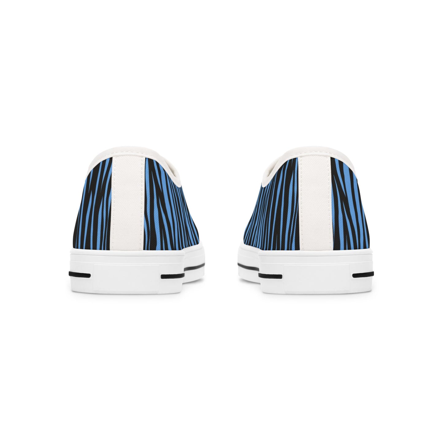 Blue Zebra Print Women's Low Top Sneakers