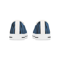 Blue Zebra Print Women's Low Top Sneakers