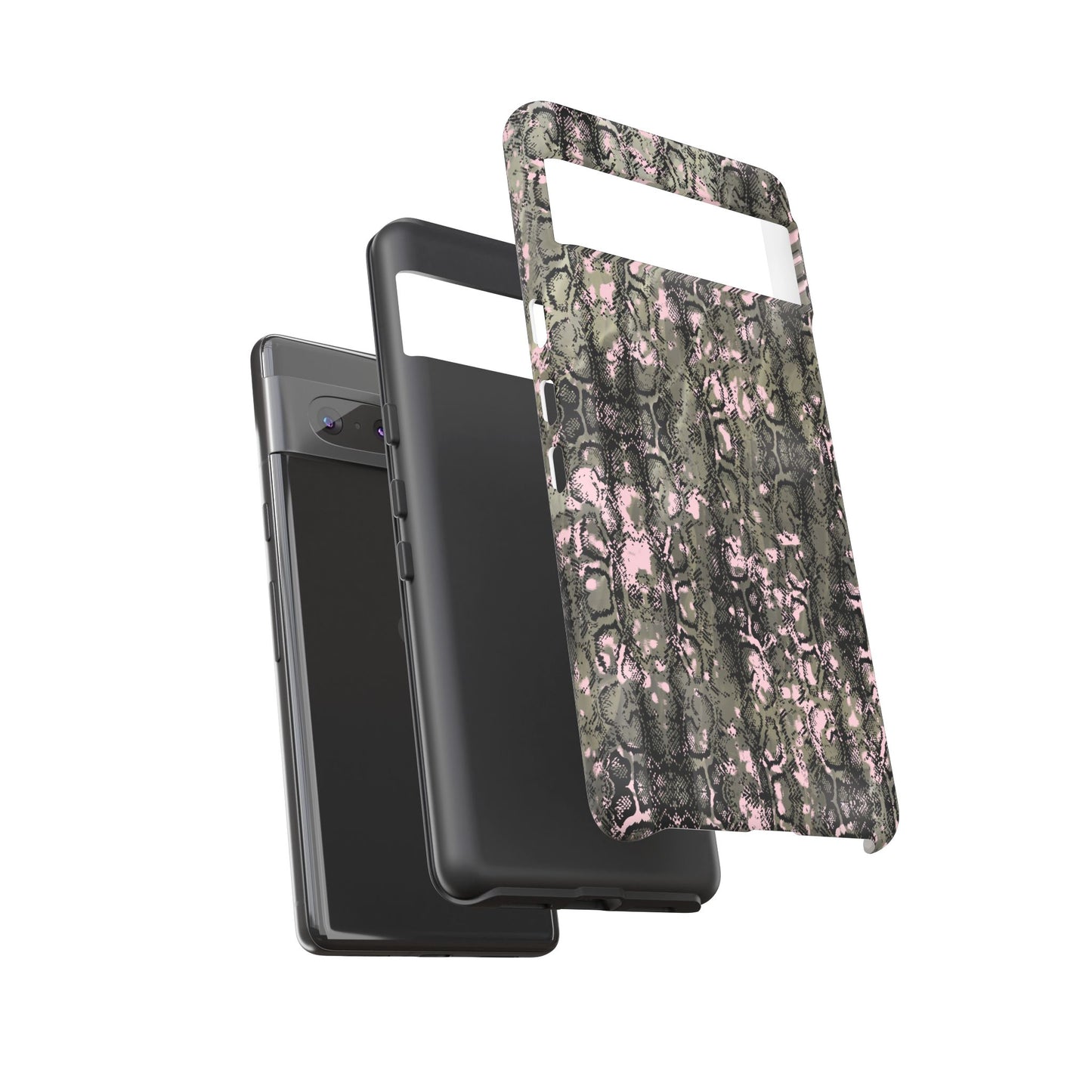 Camo Snake Pattern Phone Case – Rugged Protection Meets Bold Style  Turn heads while protecting your phone with this fierce camo snake pattern case—where urban edge meets outdoor grit.
