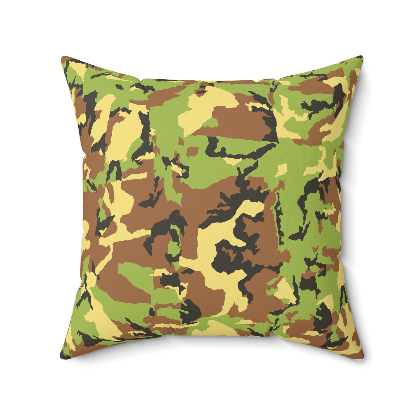 Camo Square Pillow - Cozy Military-Inspired Decor for Outdoor Enthusiasts