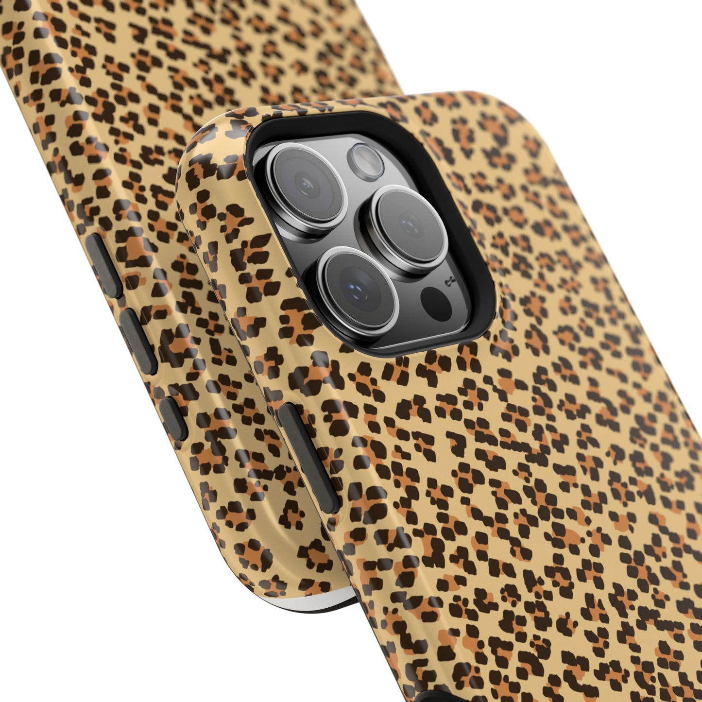 Leopard Print Magnetic Tough Case for iPhone – Bold Style, Rugged Protection  Make a fierce statement while keeping your iPhone safe with this stylish and durable magnetic tough case featuring a trendy leopard print design.