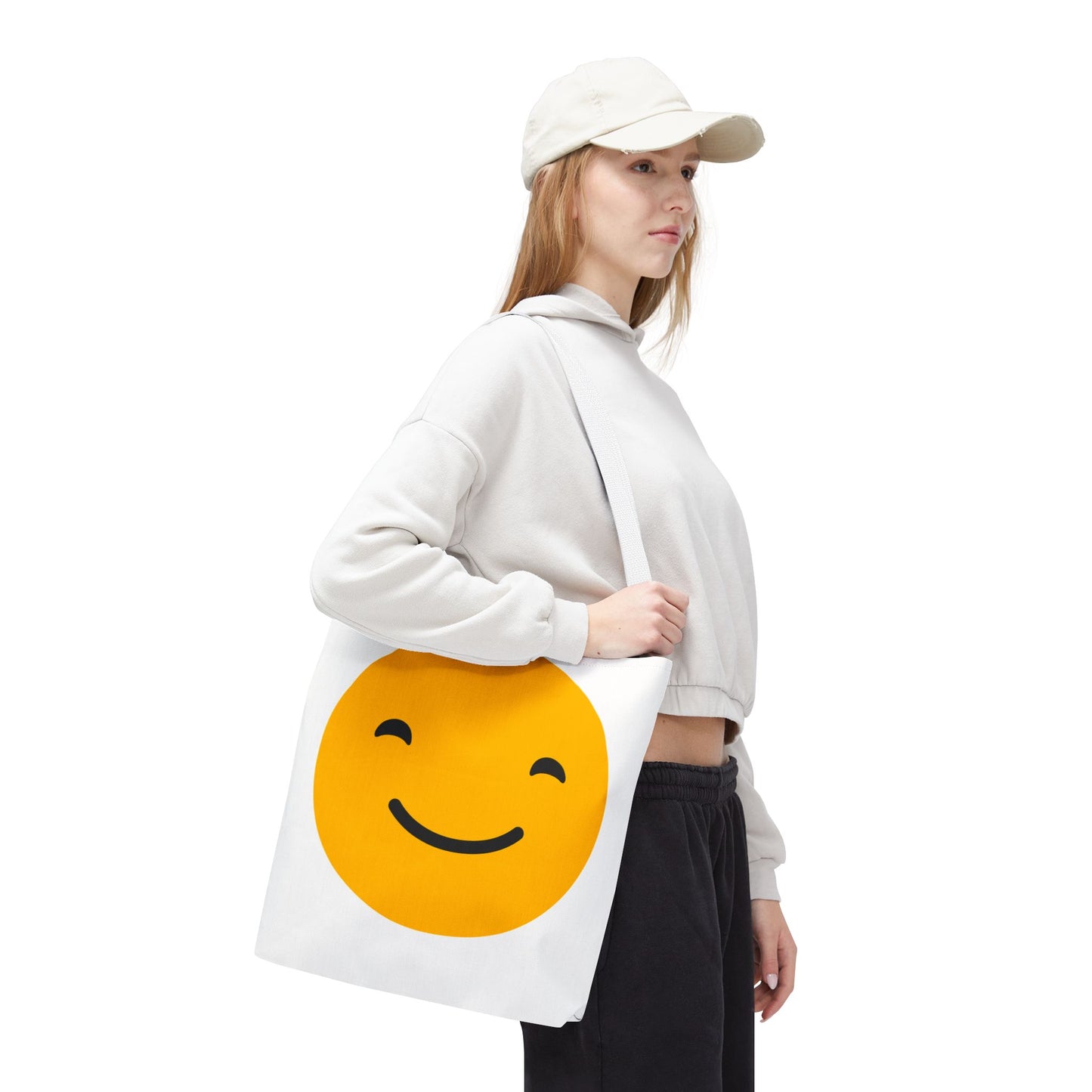 Smile & Frown Reversible Tote Bag - Cute Canvas Bag for Everyday Use