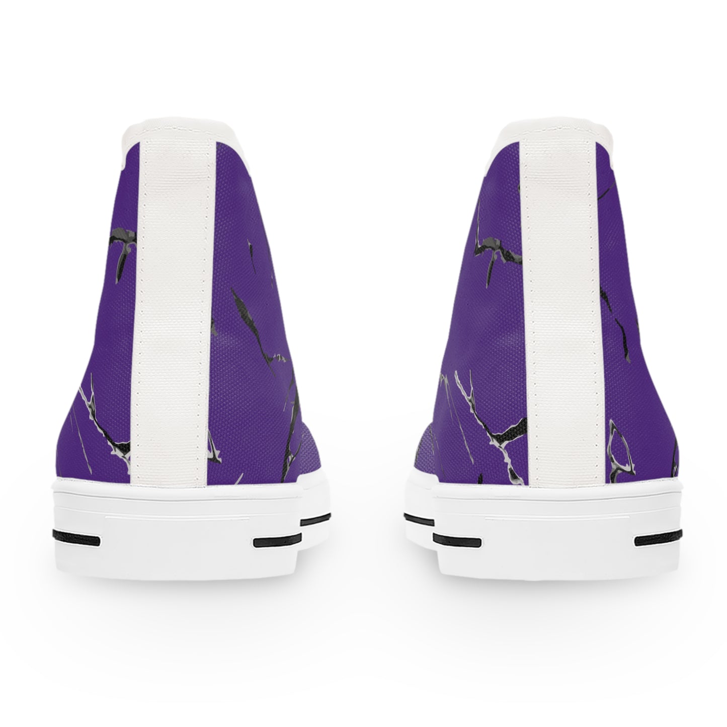 Stylish Purple High Top Sneakers with Abstract Design
