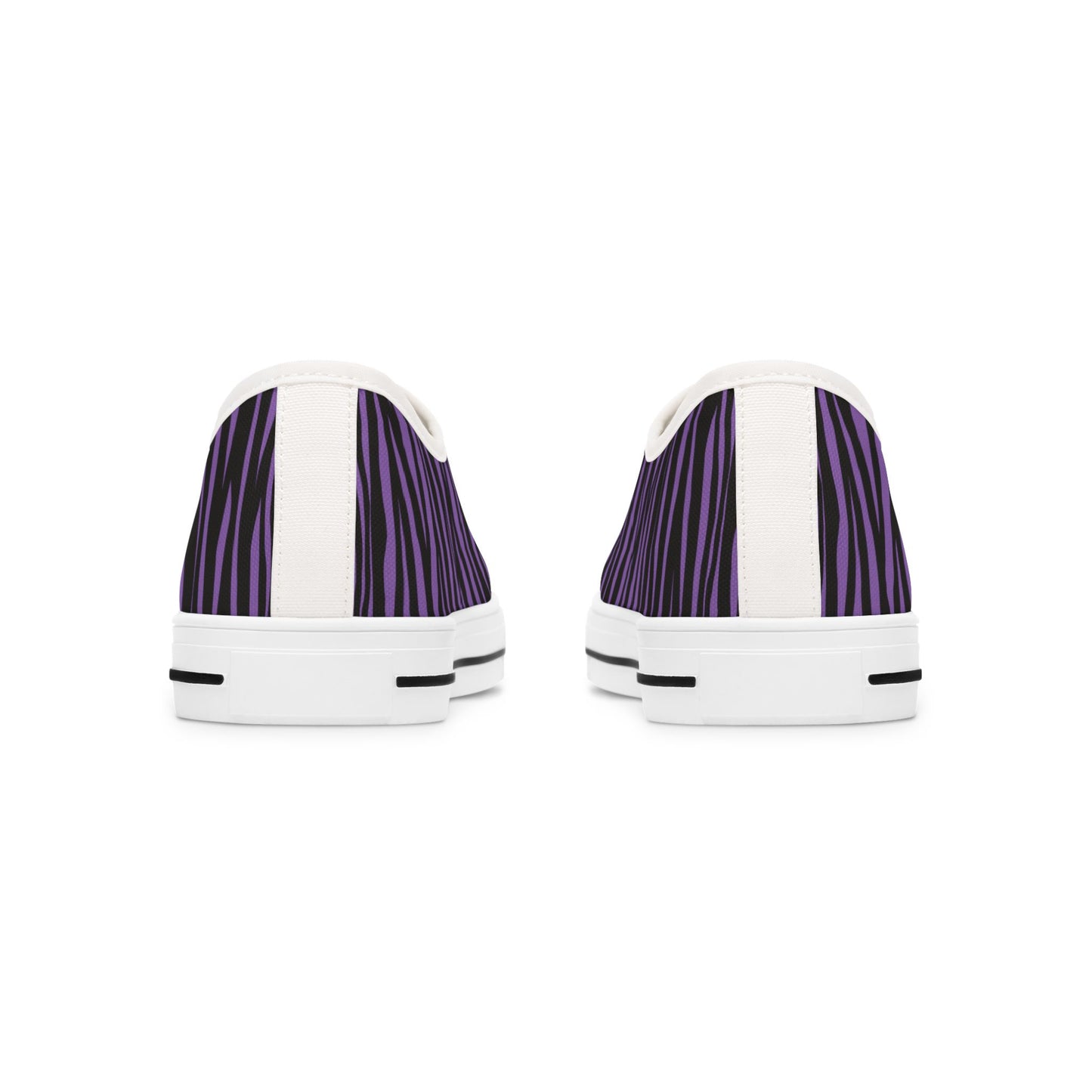 Purple Zebra Print Women's Low Top Sneakers - Stylish & Fun