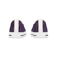 Purple Zebra Print Women's Low Top Sneakers - Stylish & Fun