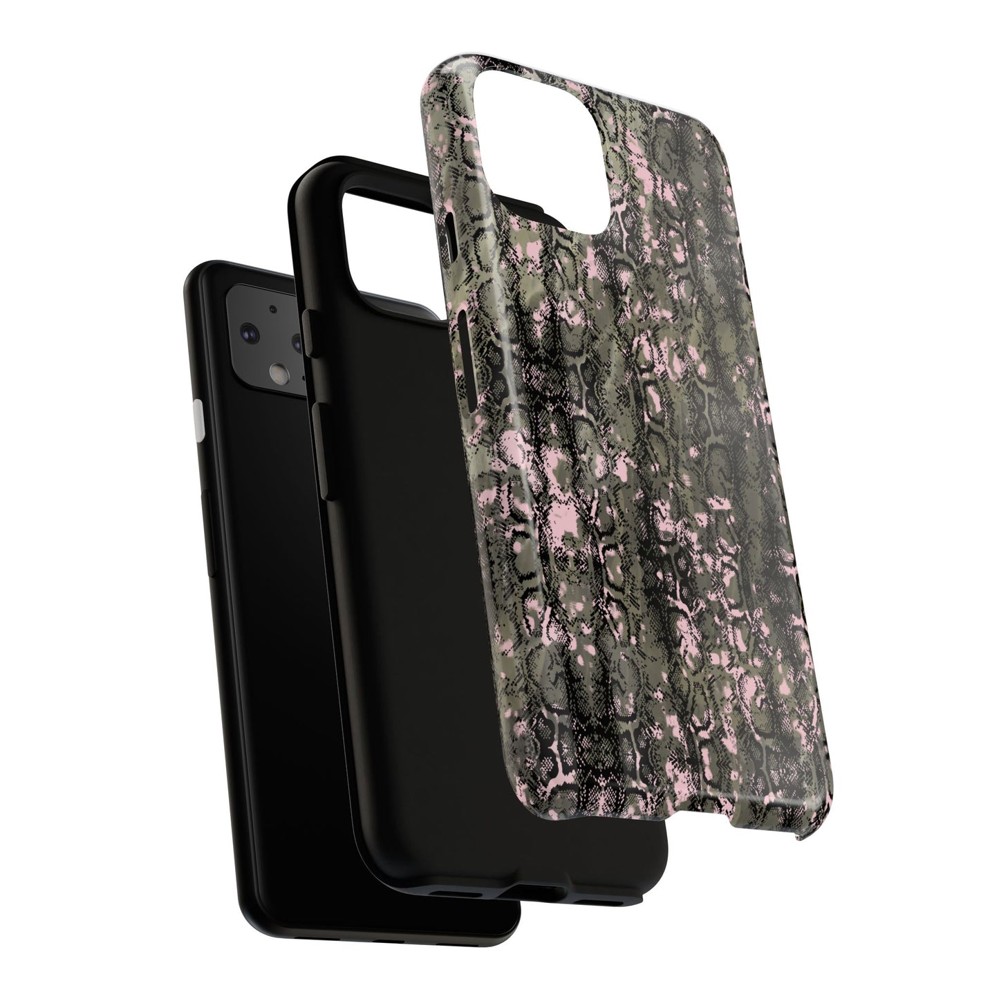 Camo Snake Pattern Phone Case – Rugged Protection Meets Bold Style  Turn heads while protecting your phone with this fierce camo snake pattern case—where urban edge meets outdoor grit.