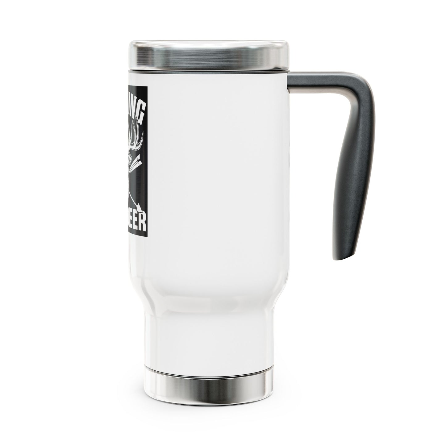 Hunting Wild Deer Travel Mug - 14oz Stainless Steel with Handle