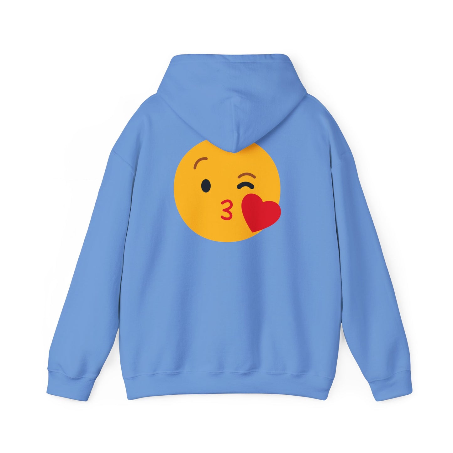 Kiss Emoji Hooded Sweatshirt | Unisex Heavy Blend™