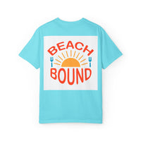 Beach Bound Unisex Garment-Dyed T-Shirt, Summer Vibes, Casual Wear, Beach Trip, Vacation Shirt, Outdoor Activities