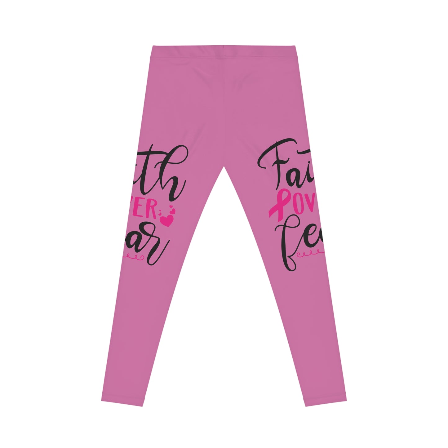 Empowering Women's Leggings - Faith Over Fear, Pink Motivational Activewear, Workout Gear, Gift for Her, Fitness Leggings, [...]