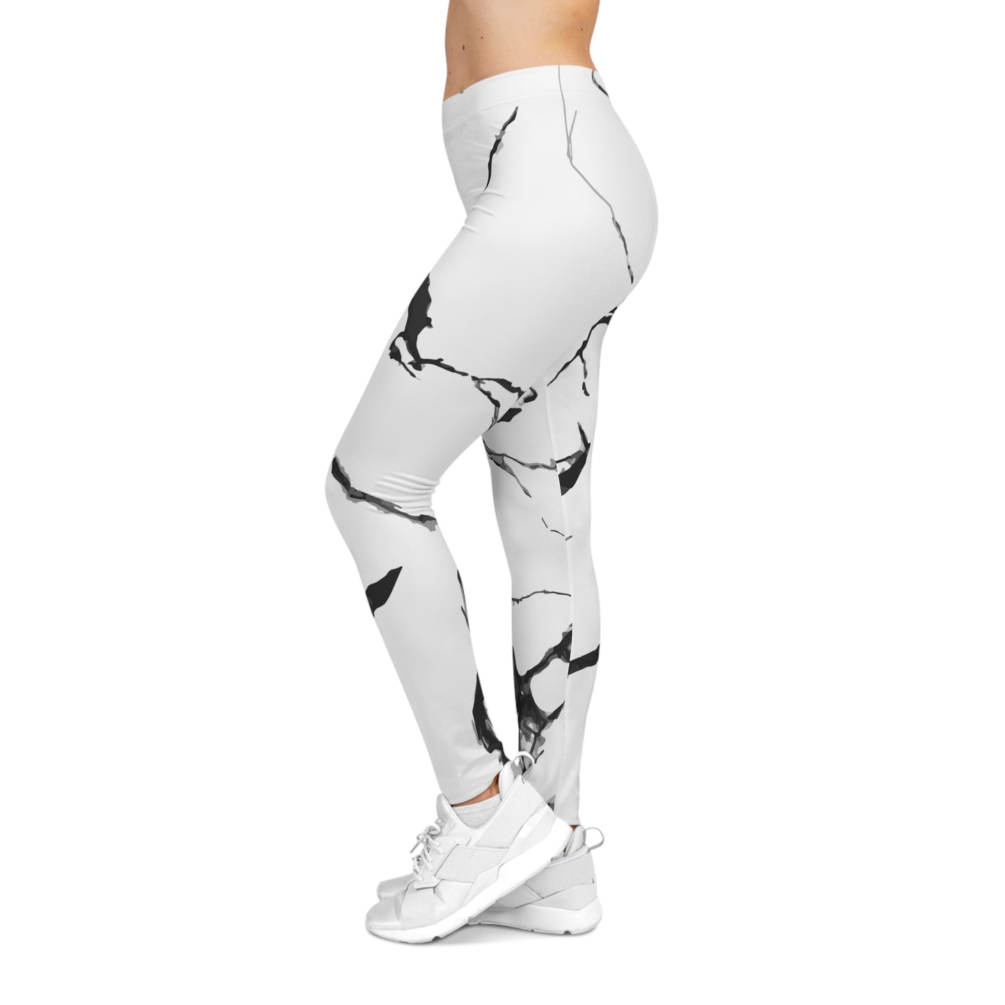 Marble Print Women's Casual Leggings - Trendy Activewear for Everyday Comfort