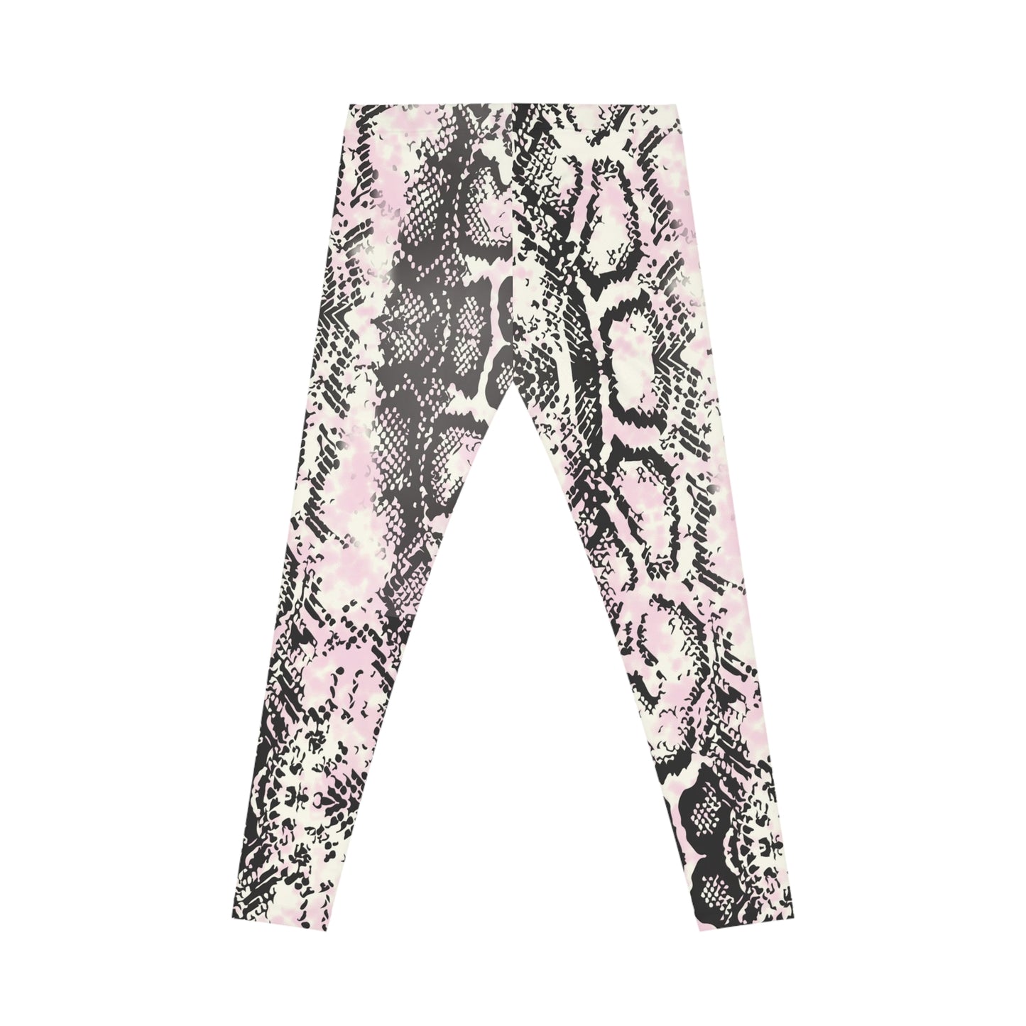 Feminine Snakeskin Print Leggings for Casual Style