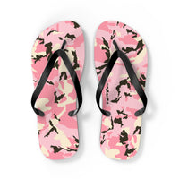 Stylish Pink Camo Flip Flops - Trendy Summer Footwear for Beach & Pool