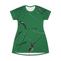 Chic Marble Print T-Shirt Dress | Relaxed Fit Casual Wear, Summer Dresses, Everyday Style, Eco-Friendly Fashion, Perfect for Parties