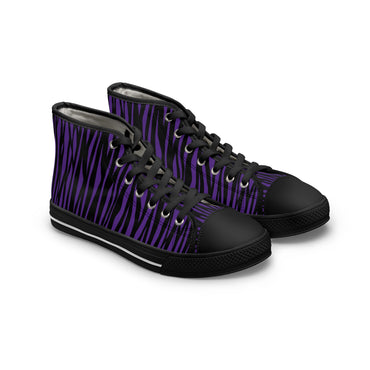 Purple Zebra Print High Top Sneakers for Women