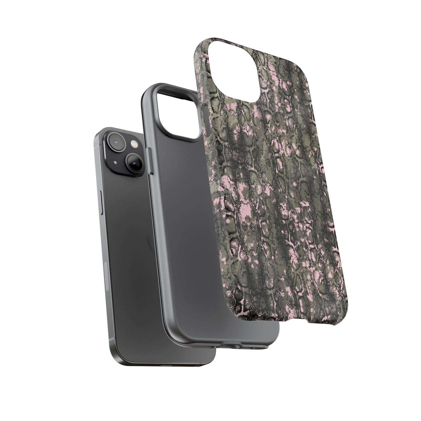 Camo Snake Pattern Phone Case – Rugged Protection Meets Bold Style  Turn heads while protecting your phone with this fierce camo snake pattern case—where urban edge meets outdoor grit.