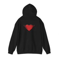 Devilish Heart Hoodie - Unisex Heavy Blend™ Sweatshirt for Fun-Loving Spirits