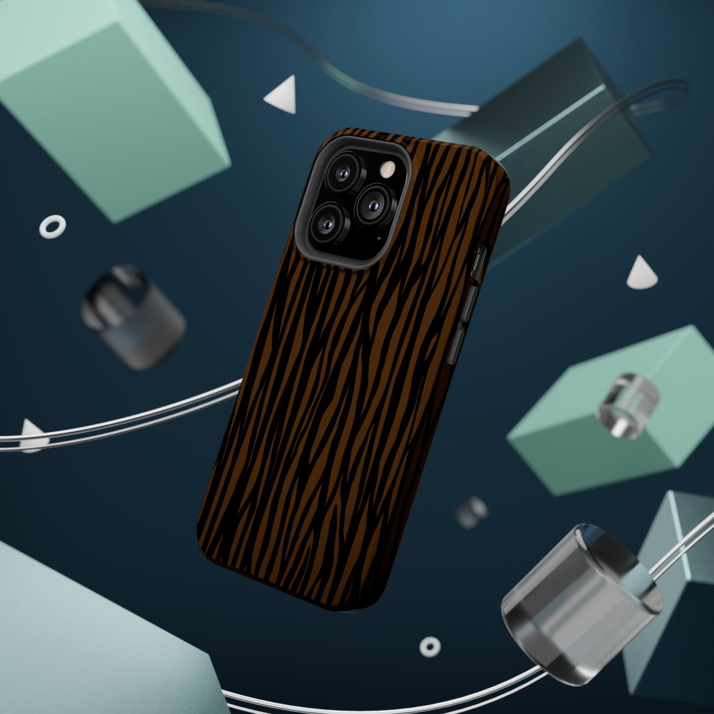 Stylish Magnetic Tough Phone Case - Bold Striped Design