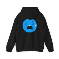 Emotional Expression Hoodie - Unisex Heavy Blend with Sad Face Design