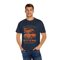 King of the Road T-Shirt - Unisex Garment-Dyed Tee for Car Enthusiasts