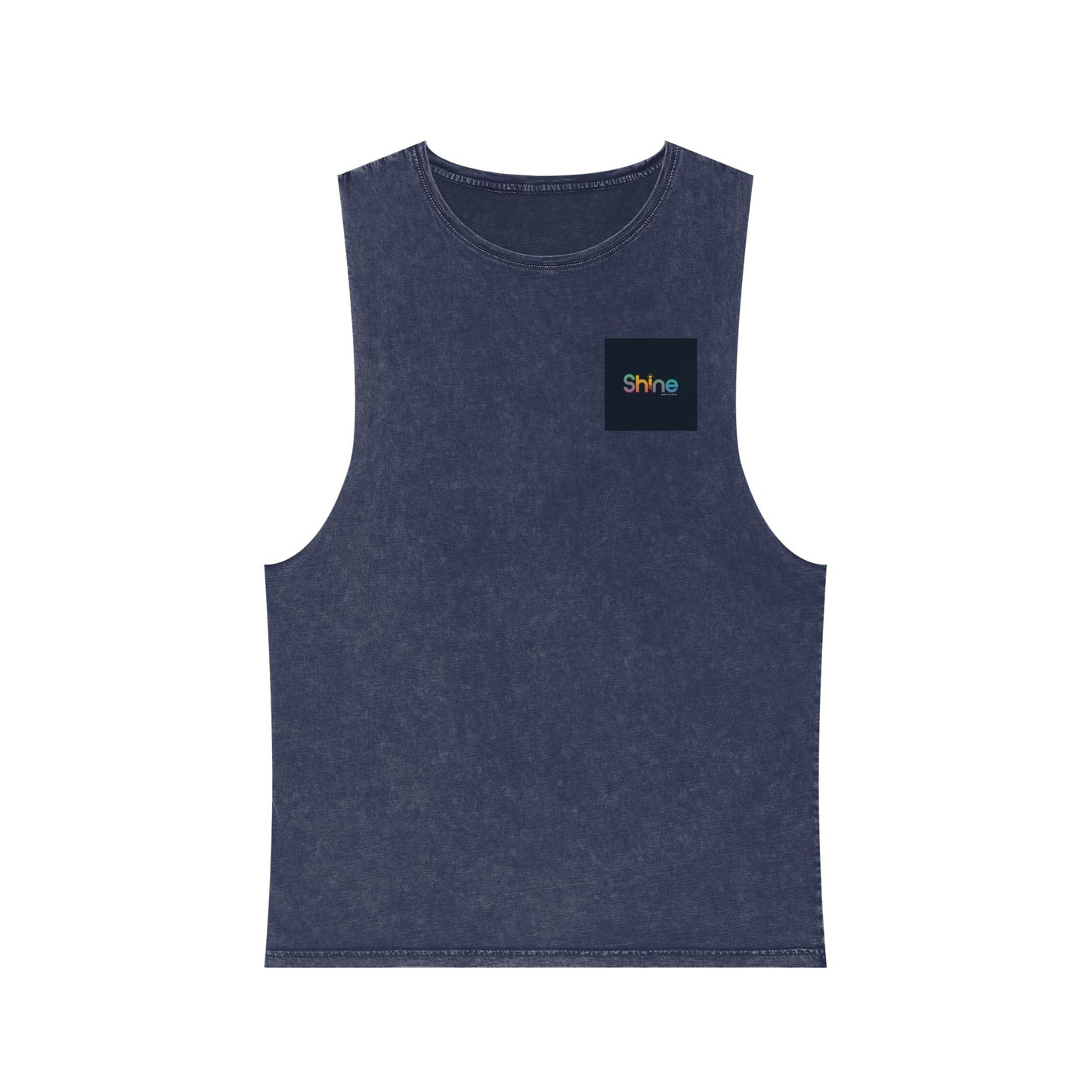 Unisex Stonewash Tank Top - Shine Graphic Tee for Summer Adventures