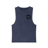 Unisex Stonewash Tank Top - Shine Graphic Tee for Summer Adventures