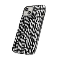 Tough Cases: Stylish Black and White Zebra Print Phone Case