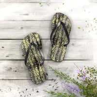 Snakeskin Flip Flops - Trendy Summer Footwear for Beach Days
