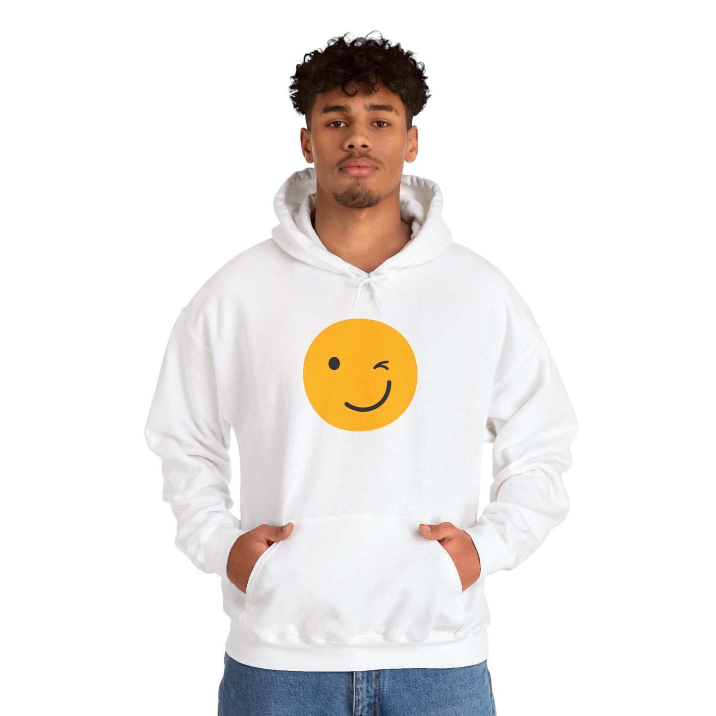 Smiley Face Unisex Hooded Sweatshirt - Fun and Cozy
